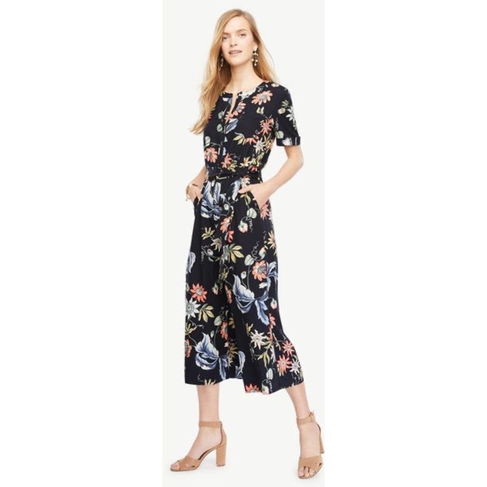 Ann Taylor Petite Wild Flower Jumpsuit
